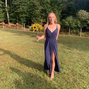 David's Bridal, Size 0, Wrap Bridesmaid Dress